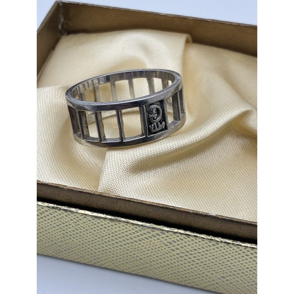 Discontinued VIBE Brand Ladder Ring Stamped 925 Sz 13 Sterling Silver Rare
